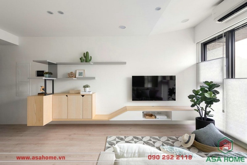 Sử dụng nội thất gỗ với kết cấu đơn giản